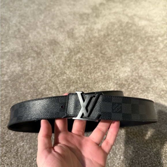 LV BLACK GRAPHITE DARMIER BELT SIZE 85/34 - Picture 6 of 9